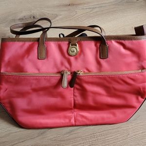 Coral Michael Kors Tote Bag